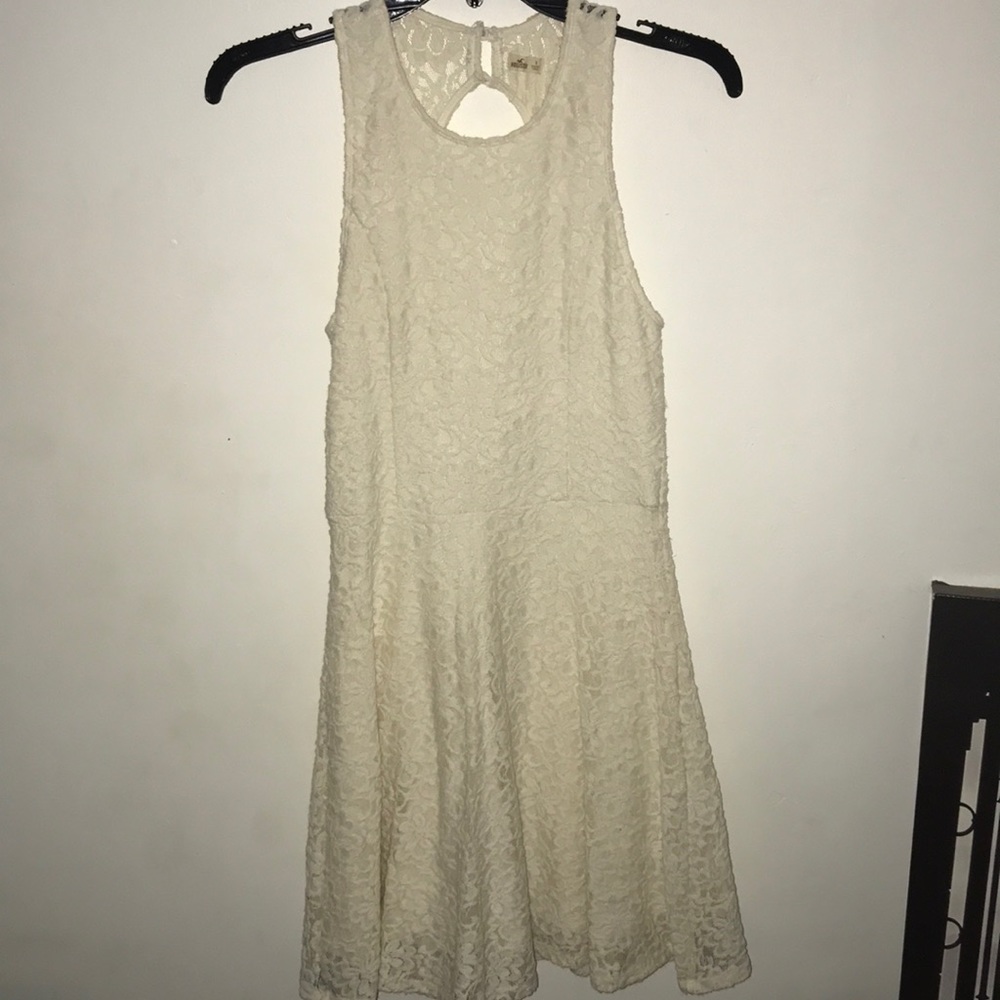 off white lace dress